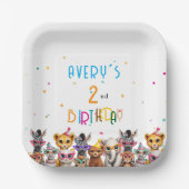 Calling All Party Animals! Zoo Birthday  Pappteller (Vorderseite)