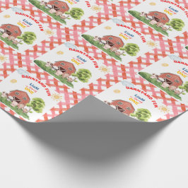 Calling All Party Farm Animals 1st Birthday Geschenkpapier