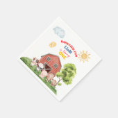 Calling All Party Farm Animals 1st Birthday Serviette (Ecke)
