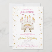 Calling All Princesses Castle Magical Birthday Einladung (Vorderseite)