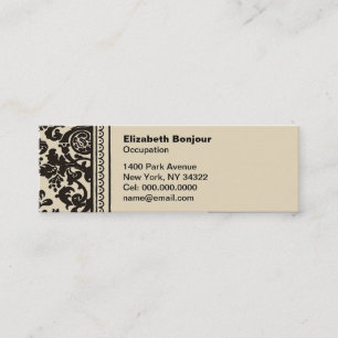 Calling Card der französischen Creme Telefonnummerkarte