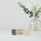 Calling Card der französischen Creme Telefonnummerkarte (Stehend Vorderseite)