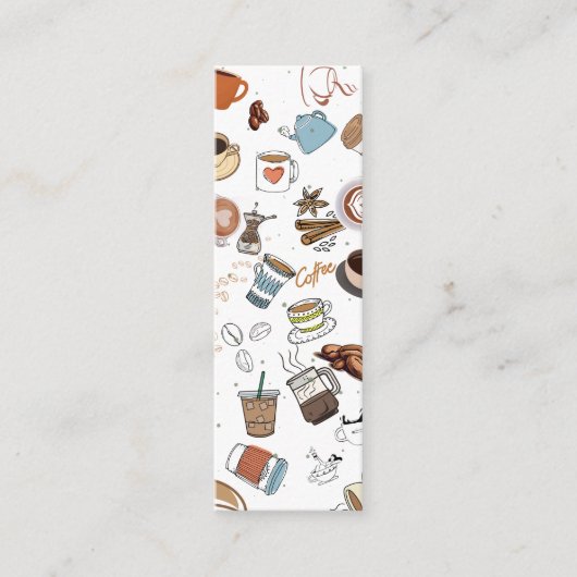 Calling Card des Lesezeichens Coffee Lover Telefonnummerkarte (Vorderseite)