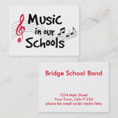 Calling Card for Music Visitenkarte (Vorne/Hinten)