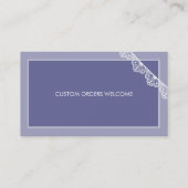 CALLING CARD niedliche kreative Spitzen Blasslila Visitenkarte (Rückseite)