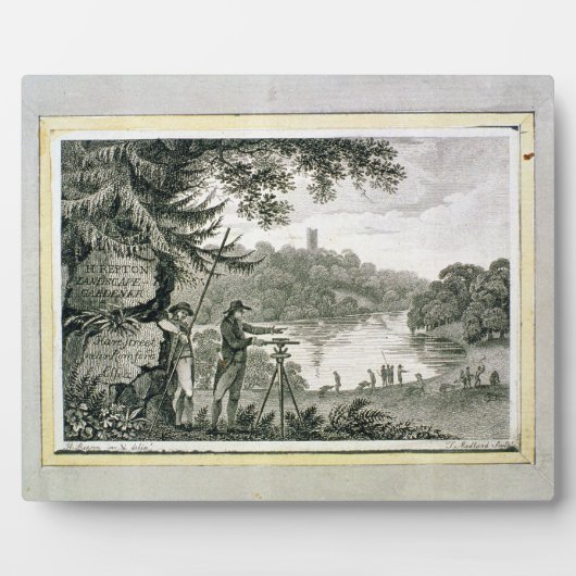 Calling Card of Humphrey Repton, eingraviert von T Fotoplatte (Vorderseite)