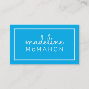 CALLING CARD Preppy moderne schlichte einfache aqu Visitenkarte