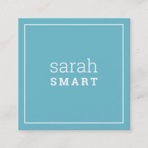 CALLING CARD Quadrat modern türkisblau Quadratische Visitenkarte