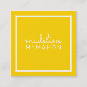 CALLING CARD Quadrat preppy modernen hellgelb Quadratische Visitenkarte