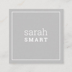 CALLING CARD quadratisch modern grau silber Quadratische Visitenkarte
