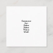 Calling Card Telefonnummerkarte (Rückseite)