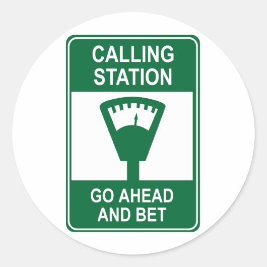 Calling Station Runder Aufkleber (Vorderseite)