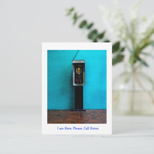 Calling Zuhause Postkarte (Stehend Vorderseite)