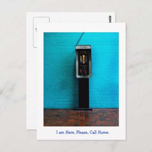 Calling Zuhause Postkarte (Vorne/Hinten)