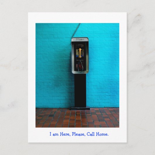 Calling Zuhause Postkarte (Vorderseite)