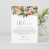 CALLIOPE Citrus Orange Begrüßungsschreiben Zeitach Einladung (Stehend Vorderseite)