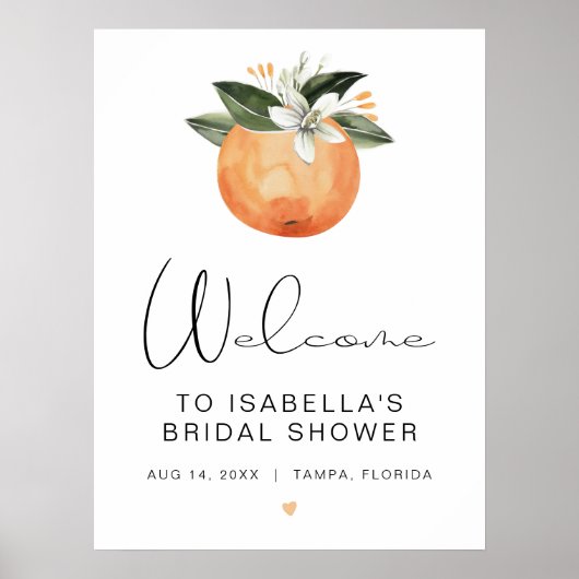 CALLIOPE Citrus Orange Clementine Brautparty Poster (Vorne)