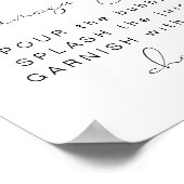 CALLIOPE Citrus Orange Clementine Mimosa Bar Poster (Ecke)