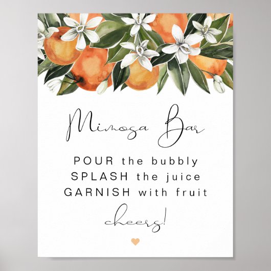 CALLIOPE Citrus Orange Clementine Mimosa Bar Poster (Vorne)