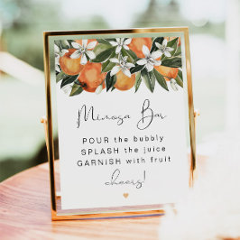 CALLIOPE Citrus Orange Clementine Mimosa Bar Poster