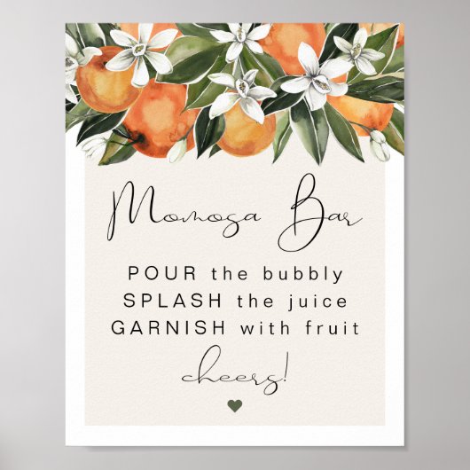 CALLIOPE Citrus Orange Clementine MOMosa Bar Poste Poster (Vorne)