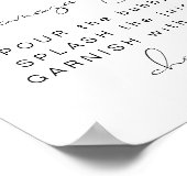 CALLIOPE Citrus Orange Clementine MOMosa Bar Poster (Ecke)