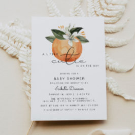 Calliope - Eine kleine Süsse Babydusche Orangen Einladung