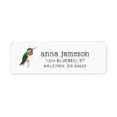Calliope Hummingbird Address Label (Vorne)