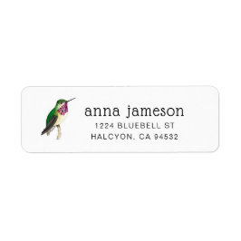 Calliope Hummingbird Address Label