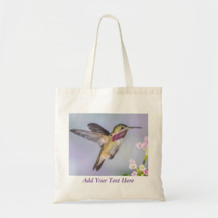 Calliope Hummingbird Lila & rosa Personalisiert Tragetasche