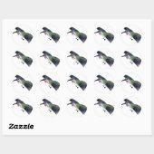 Calliope Hummingbird Runder Aufkleber (Blatt)