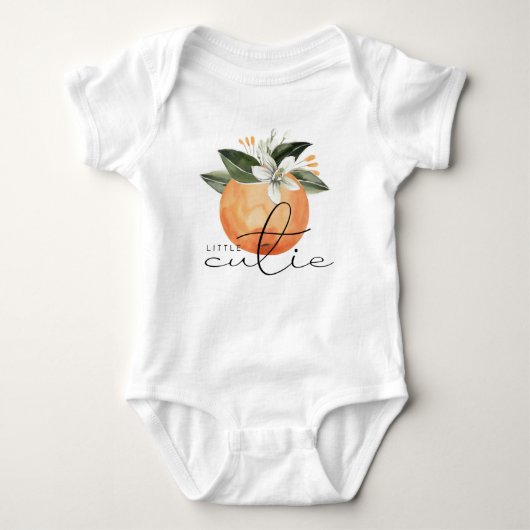 CALLIOPE Kleine Süsse Clementine Orange Baby Baby Strampler (Vorderseite)