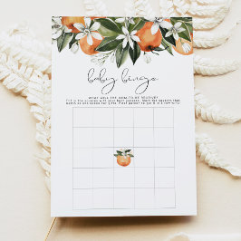 CALLIOPE Kleine Süsse Orange Babydusche Bingo Einladung