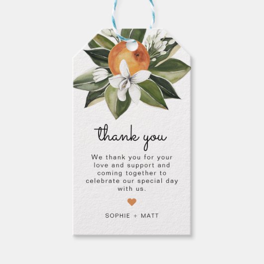 Calliope - Orangenblüten im Wasser Geschenkanhänger (Vorderseite)