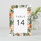 Calliope - tropische Orangefarbene Tischnummer (Stehend Vorderseite)