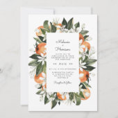 Calliope - tropisches Orangenblussel Einladung (Vorderseite)