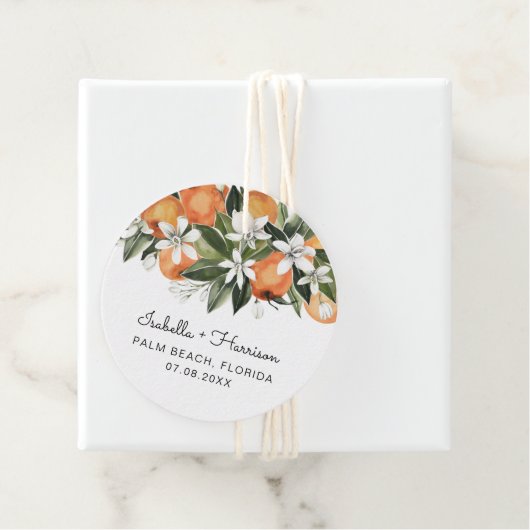 Calliope — Wasserfarbener Orangenbllossom Citrus Geschenkanhänger (Beispiel)