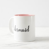 Callipgraphy Brautjungfer, BrautTasse Zweifarbige Tasse (Vorderseite Links)