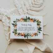 CALLLIOPE Süsse Orangen Bücher für die Babyumschli Einladung