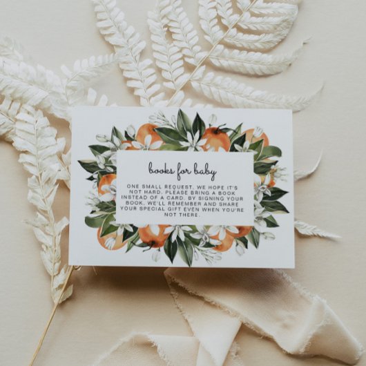 CALLLIOPE Süsse Orangen Bücher für die Babyumschli Einladung