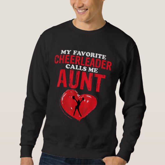 Calls Me Aunt Cheer Mom Women Cheerleading Sweatshirt (Vorderseite)