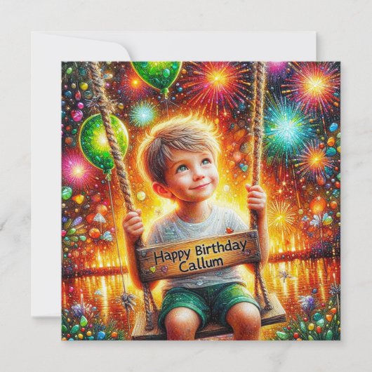 ~ CALLUM ~ Happy Birthday ~ Tree Swing~ (Vorderseite)
