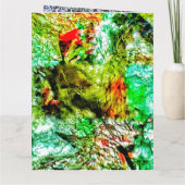 Calm abstract Folded Greeting Card,Smooth yellow Karte (Rückseite)