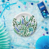 Calm Abstrakt Floral Pappteller (Party)