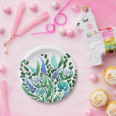 Calm Abstrakt Floral Pappteller (Party)