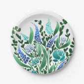 Calm Abstrakt Floral Pappteller (Vorderseite)