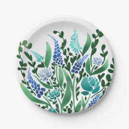 Calm Abstrakt Floral Pappteller