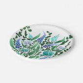 Calm Abstrakt Floral Pappteller (Schrägansicht)