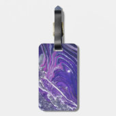 Calm Acrylic Pour Inspiriert Gepäckmarke Gepäckanhänger (Rückseite vertikal)