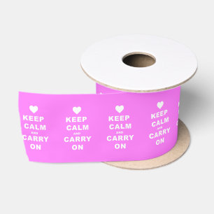 CALM AN CARRON AUF Pink behalten Satinband